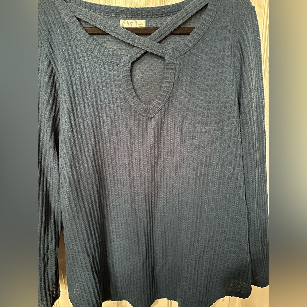 Maurice’s - Criss Cross Waffle Knit Top